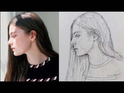 Видео: Нарисуйте боковой профиль карандашом: метод Лумиса (с изюминкой)