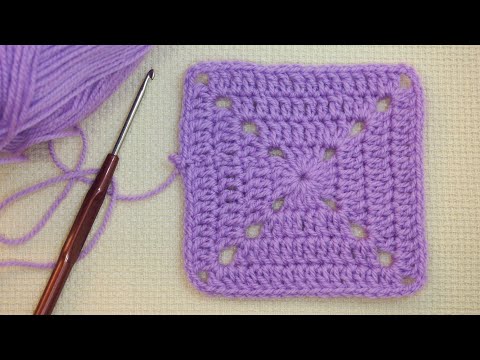 Видео: Бабушкин квадрат крючком.Начинающим/ How to Crochet a Granny Square | Absolute Beginners  Урок 32