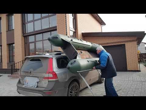 Видео: Подъём лодки на багажник авто