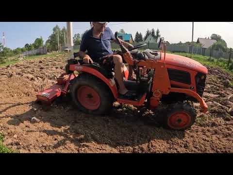 Видео: Фрезеровка целины Кубота/Кентавр-344