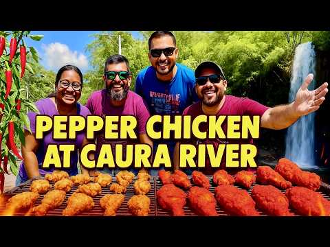 Видео: Жареный цыплёнок с перцем в ресторане Caura River! 🇹🇹🔥 Готовим по-триниски в прекрасном Тринидаде...