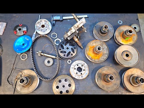 Видео: Овер шкивы с прямыми направляющими для скутера Honda Dio