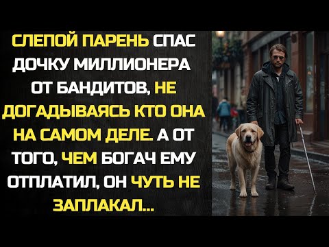 Видео: Слепой парень спас дочку миллионера, а от того чем богач ему отплатил, по его щекам полились слезы