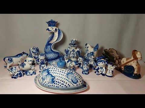 Видео: Всё о фарфоре. Гжель посуда и фигурки