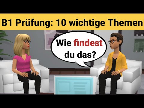 Видео: Устный экзамен по немецкому языку B1 | Планируем что-то вместе/диалог | 10 важных тем | говорить