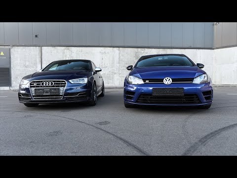 Видео: Машины клоны, VW Golf 7R vs Audi S3 8V, сравнение и тюнинг