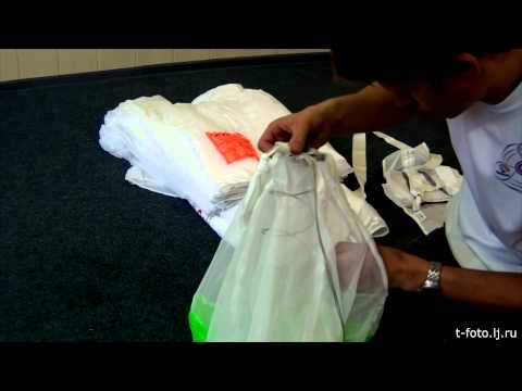 Видео: Укладка запасного парашюта (Space-9 сell-250), в ранец Кентавр-Т (Paraavis)