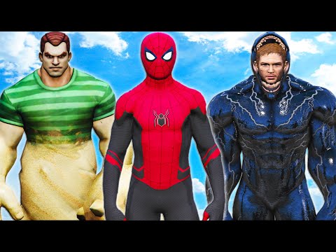 Видео: человек-паук против яда и песочного человека - эпическая битва