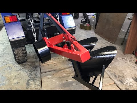 Видео: Самодельный двух корпусной плуг на мини трактор