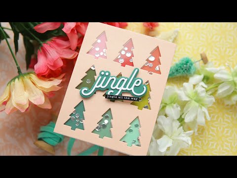 Видео: Простая и праздничная открытка-шейкер для елки