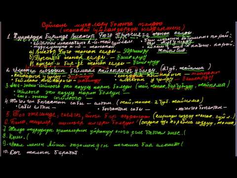 Видео: Сүйлөм мүчөлөрүн талдоо