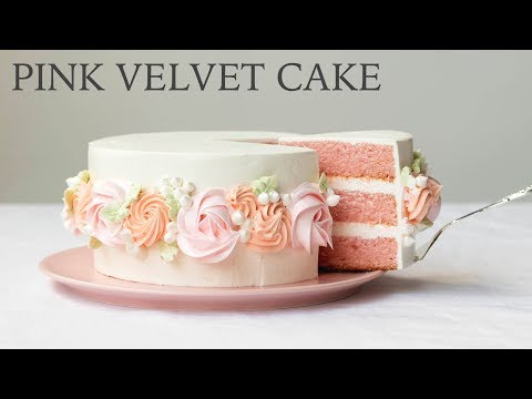 Видео: Розовый бархатный торт с итальянским сливочным кремом/ Pink Velvet Cake with Italian Buttercream