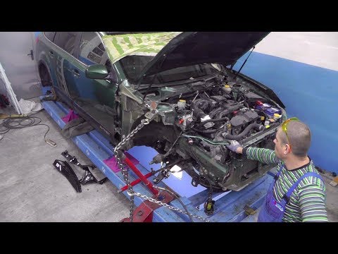 Видео: Subaru Outback. Удаление лишнего. Вытяжка стакана.