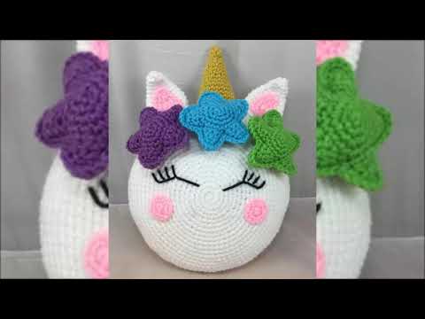 Видео: Вязаные подушки игрушки