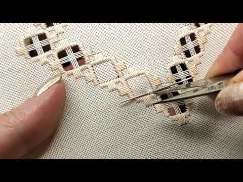 Видео: Обрізання ниток, вишивка, хардангер./Hand embroidery/
