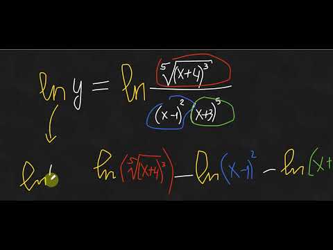 Видео: Логарифмическое Дифференцирование