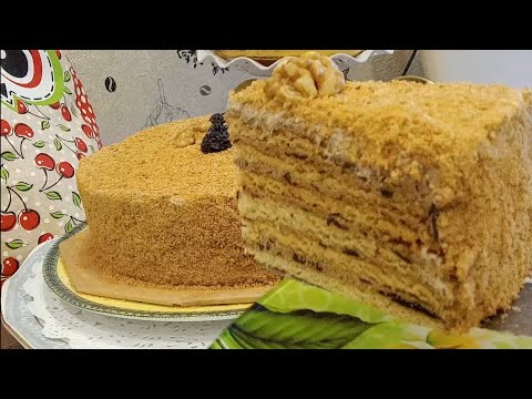 Видео: "МЕДОВИК" с черносливом. Вкусно, необычно, с приятной кислинкой👍