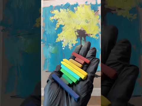 Видео: Фактура в пастели. Использую гуашь и пастель Koh-i -noor