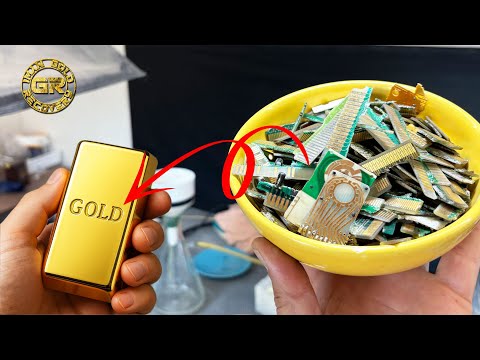 Видео: Извлечение золота из компьютерных частей | Получение золота из компьютерных частей