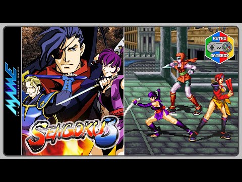 Видео: Sengoku 3 Neo Geo Arcade MAME от SNK. Сенгоку 3 прохождение игры
