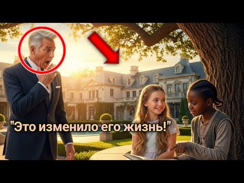 Видео: Миллиардер увидел, как бездомная чёрная девочка учит его дочь – то, что произошло даль
