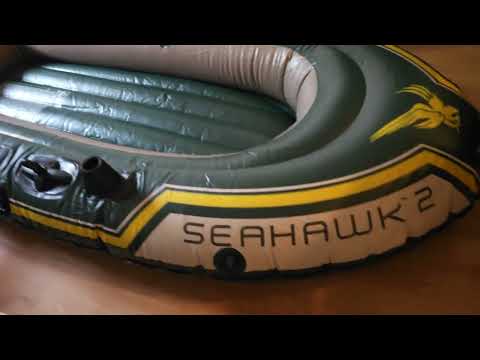 Видео: Надувная лодка Ponton Seahawk 2. Тестируем, надуваем электрическим насосом.
