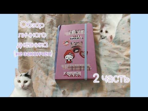 Видео: Обзор незаконченного личного дневника 🤍 (на обложке видео моя кошечка)🕸️