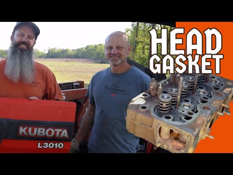 Видео: Замена и сборка прокладки головки блока цилиндров Kubota L3010 D1503-e - EP 193