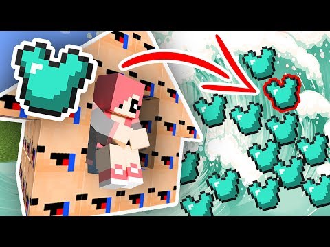Видео: ЦУНАМИ ИЗ АЛМАЗНОЙ БРОНИ ПРОТИВ ДОМА ИЗ НУБОВ В МАЙНКРАФТ
