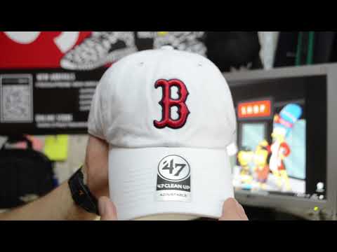 Видео: Бейсболка '47 Brand Boston Red Sox White MLB Clean Up Cap