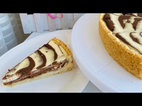 Видео: Необычный сметанный  пирог “Зебра”.