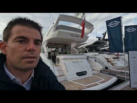 Видео: Абсолютно новая моторная яхта Sunseeker Manhattan 55 Flybridge 2023 года с полным обзором — уже в...