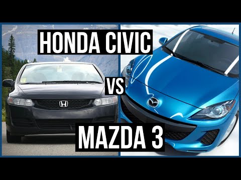 Видео: Honda Civic против Mazda 3 — обзор лучших подержанных автомобилей (2006–2021)