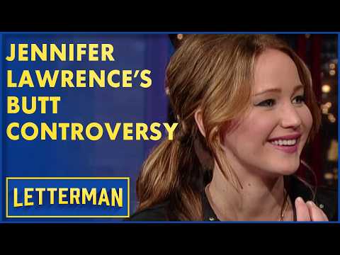 Видео: Скандал вокруг ягодиц Дженнифер Лоуренс | Дэвид Леттерман