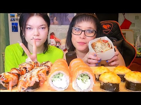 Видео: Мукбанг | Запечённые роллы и рис с курицей |  Обжор Асмр