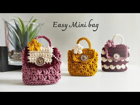 Видео: мини-сумка крючком, легко и быстро