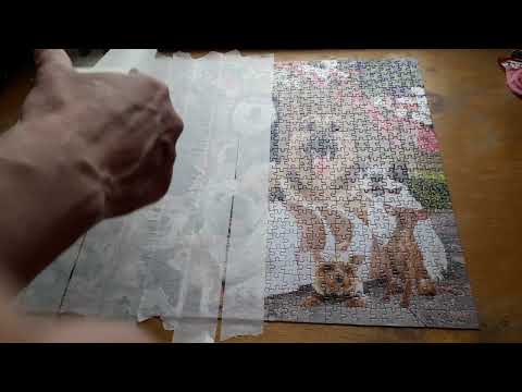 Видео: Как перевернуть и зафиксировать пазлы с обратной стороны#1000 пазл#пазлы#хобби
