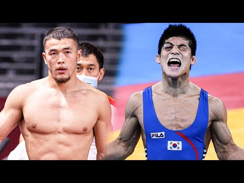 Видео: Жарым финал: АКЖОЛ МАХМУДОВ (КР) - Ким Хён У (КОР) / АЗИЯ ЧЕМПИОНАТЫ 2022