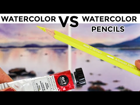 Видео: Акварель против акварельных карандашей: в чем разница?