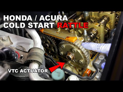 Видео: Дребезжание при холодном запуске двигателя HONDA ACURA K SERIES: замена привода VTC: 2012 HONDA CR-V