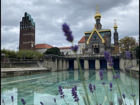 Видео: Germany, Darmstadt, Mathildenhöhe, прогулка в районе Матильденхёэ 26.09.2024 — сделано в Clipchamp