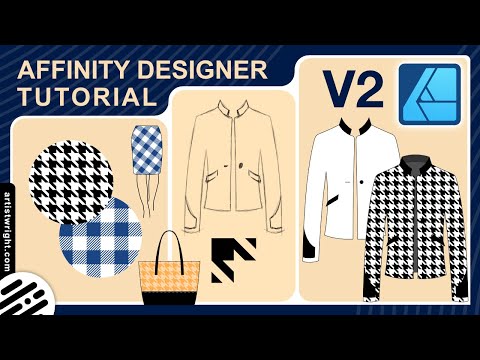 Видео: Учебное пособие по Affinity Designer — иллюстрации, стили узоров и мода