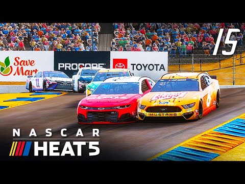 Видео: ЭТО ДАЖЕ ЛУЧШЕ ОВАЛОВ! ПЕРВАЯ ТРАССА С ПРАВЫМИ ПОВОРОТАМИ - NASCAR Heat 5 #15