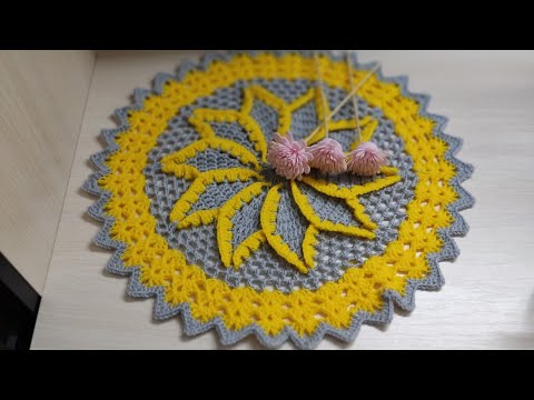 Видео: Салфетка "Летисия"/крючком/❤