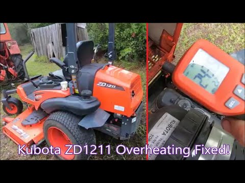 Видео: Исправлен перегрев дизельной газонокосилки с нулевым радиусом поворота Kubota ZD1211