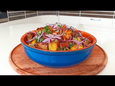 Видео: Блюдо Грузинской кухни Оджахури! А если проще, то жареное мясо с картофелем!