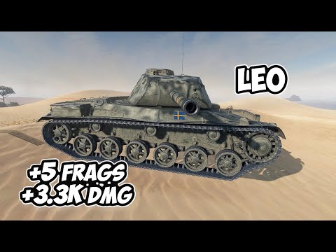 Видео: Leo - 5 Фрагов 3.3K Урона - Первая отмека! - World Of Tanks