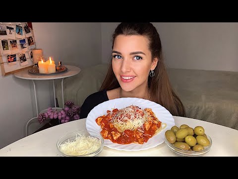 Видео: ХЕЙТЕРЫ🤦🏽‍♀️ МОШЕННИКИ НА ТИНДЕР🙀| МУКБАНГ паста макароны pasta || не ASMP || MUKBANG
