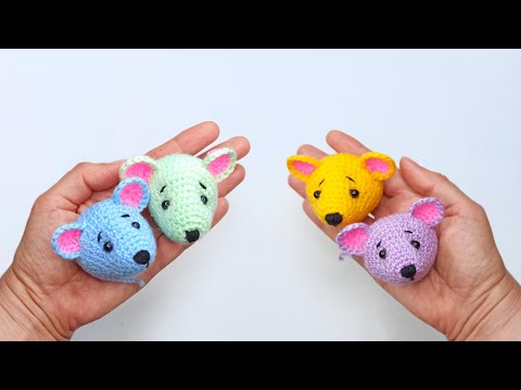 Видео: Проще не бывает 🐭Как вязать маленького МЫШОНКА крючком 🐭Крыса амигуруми☘️