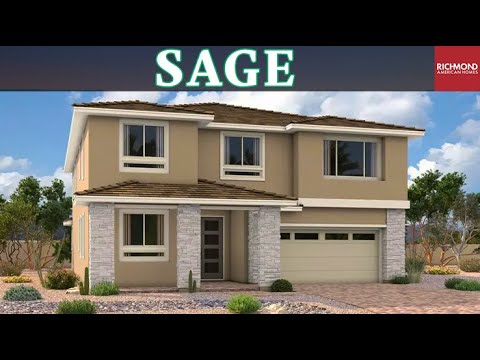 Видео: План дома Sage в комплексе Solstice от Richmond American Homes. Новые дома на продажу в Санстоуне...